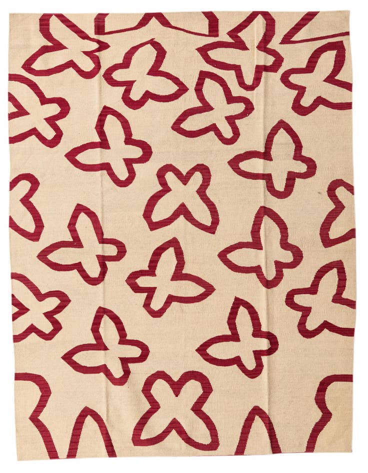Detail image of 5' 10 x 7' 8 Hand Woven Kilim Modern Wool Rug