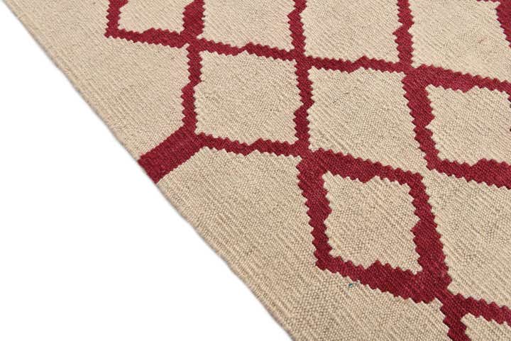 6' 11 x 9' 8 Hand Woven Kilim Modern Wool Rug