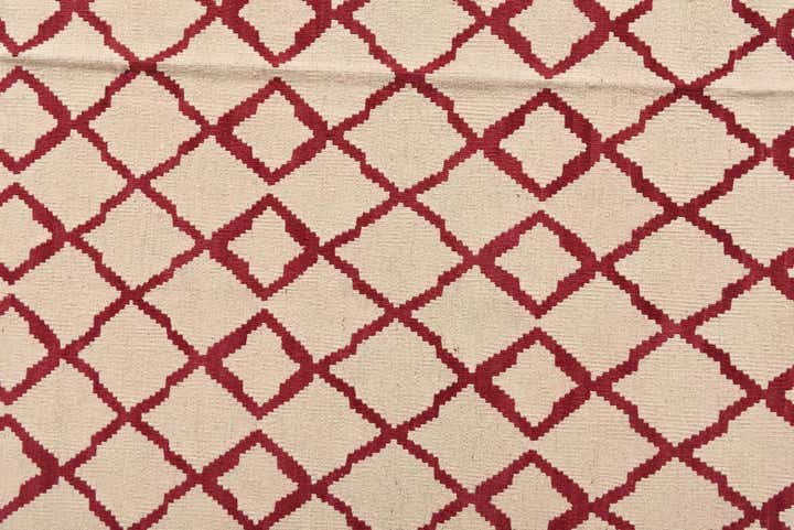 6' 11 x 9' 8 Hand Woven Kilim Modern Wool Rug