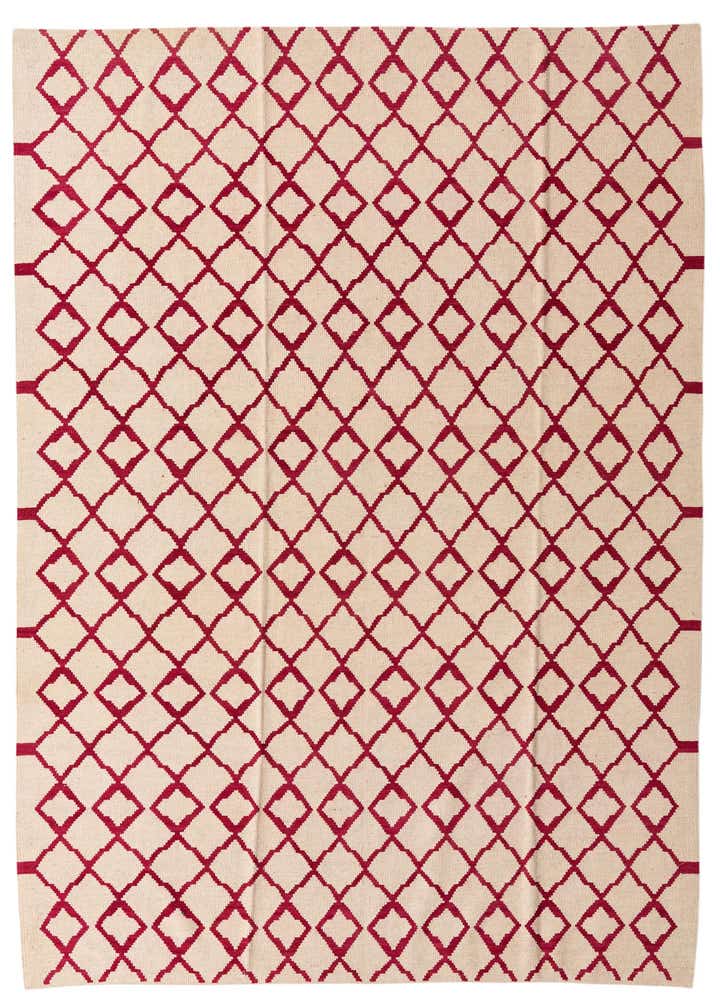 6' 11 x 9' 8 Hand Woven Kilim Modern Wool Rug