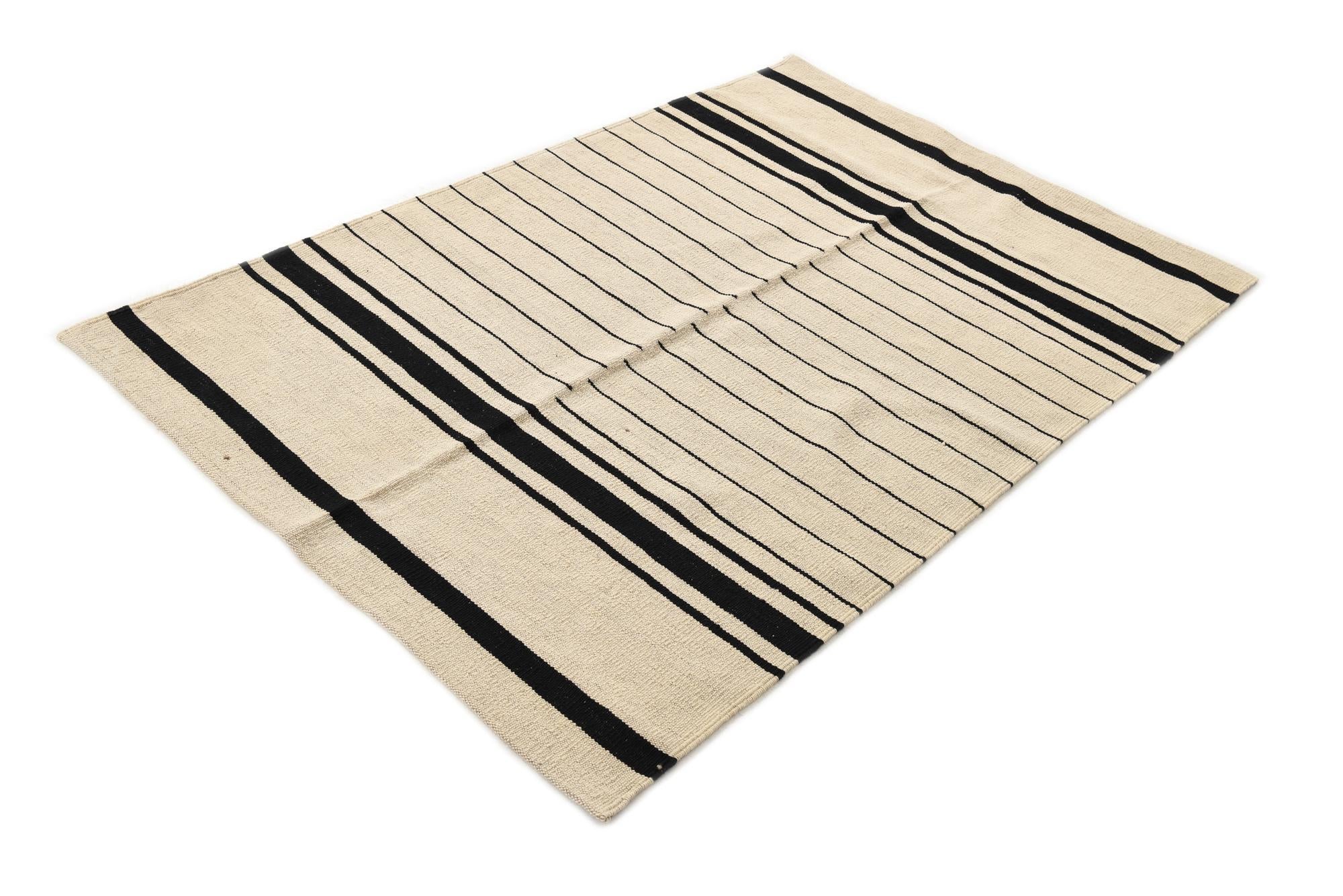 3' 5 x 5' 1 Hand Woven Kilim Modern Wool Rug