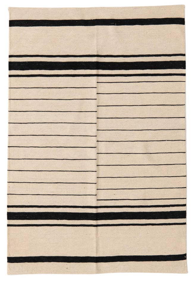 Detail image of 3' 5 x 5' 1 Hand Woven Kilim Modern Wool Rug