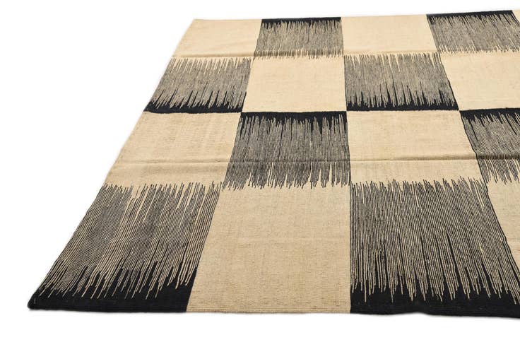 Detail image of 8' 4 x 9' 7 Hand Woven Kilim Modern Wool Rug