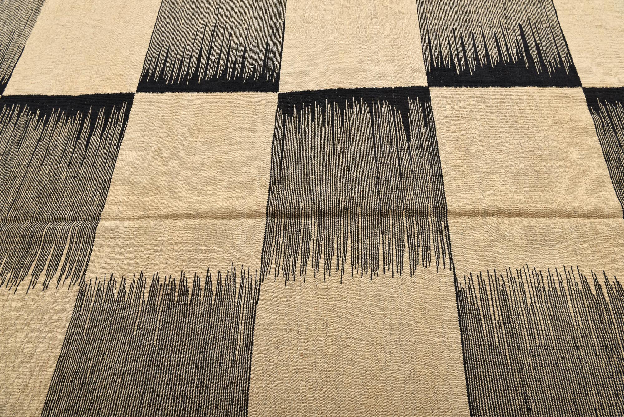 8' 4 x 9' 7 Hand Woven Kilim Modern Wool Rug