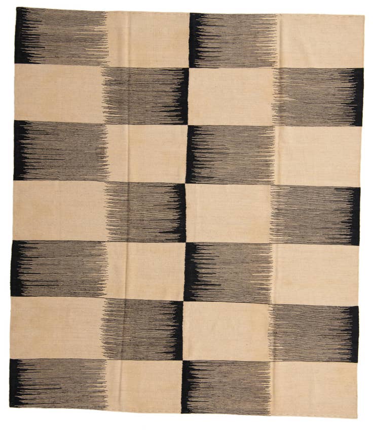 Detail image of 8' 4 x 9' 7 Hand Woven Kilim Modern Wool Rug