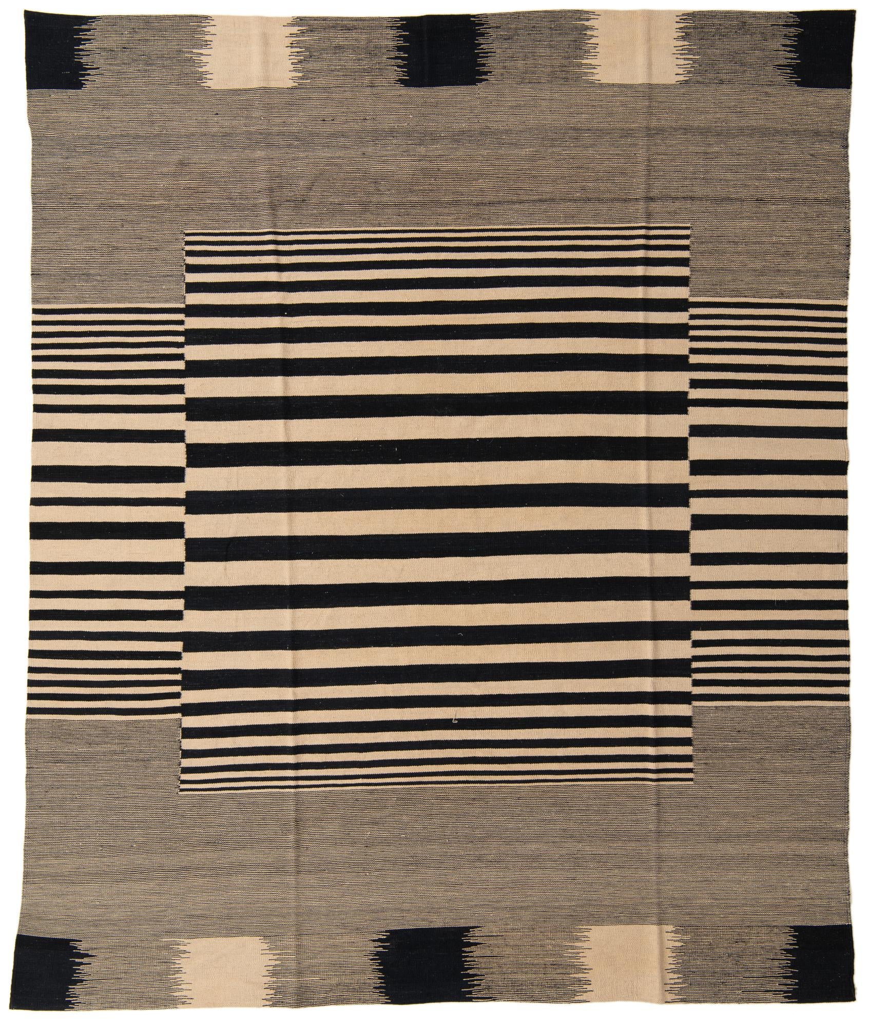 8' 2 x 9' 10 Hand Woven Kilim Modern Wool Rug