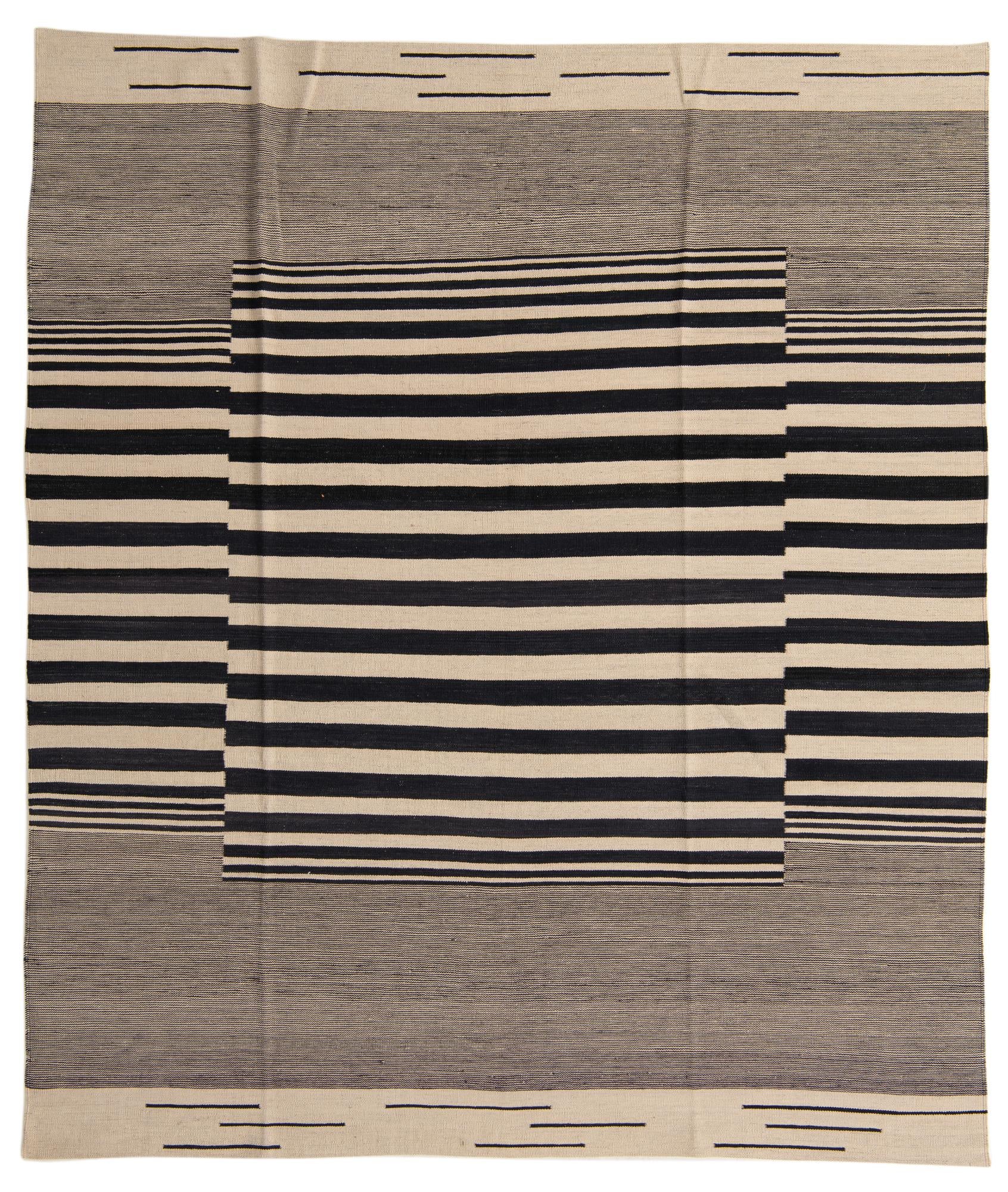 8' 3 x 9' 7 Hand Woven Kilim Modern Wool Rug