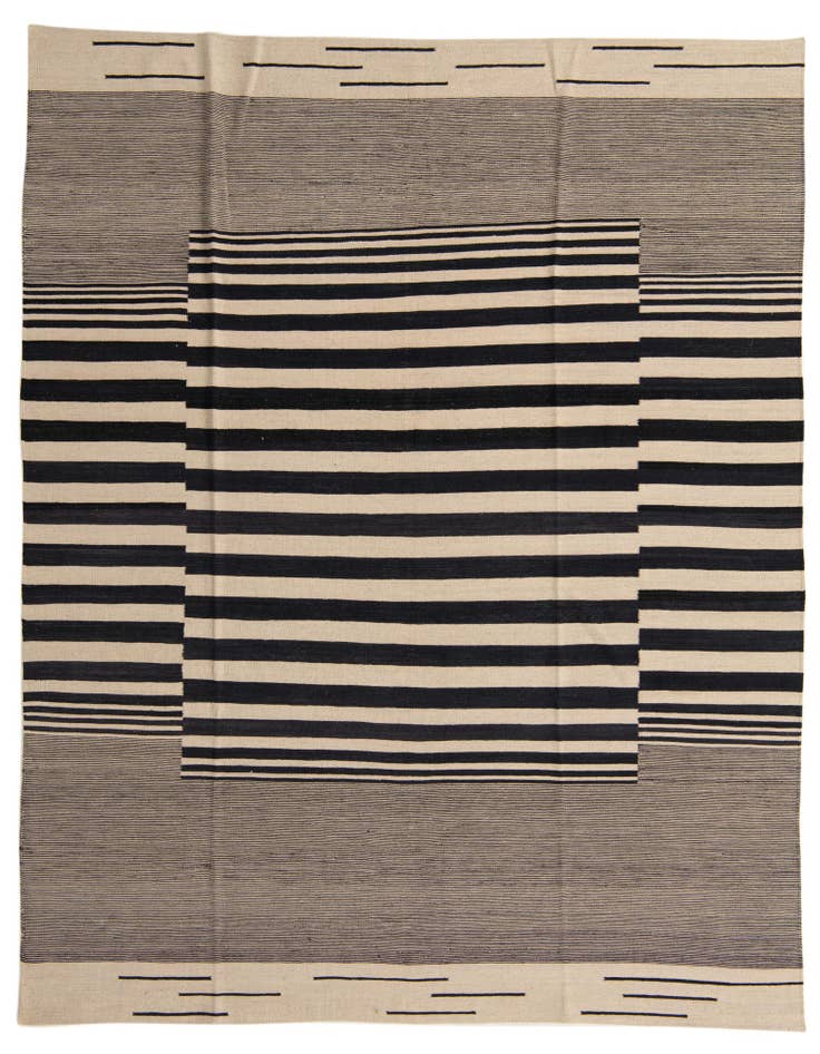 Detail image of 8' 3 x 9' 7 Hand Woven Kilim Modern Wool Rug