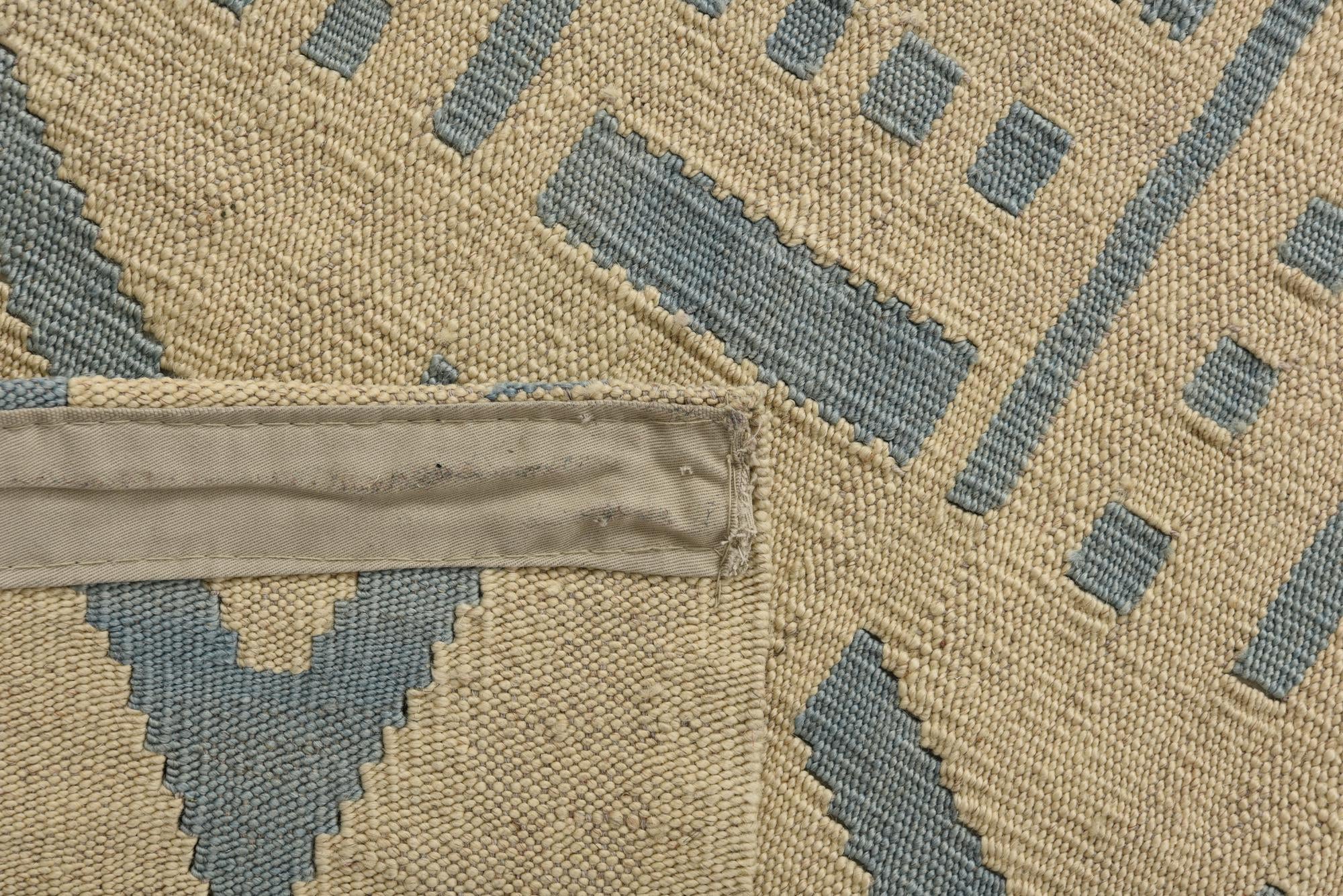 7' x 9' 4 Hand Woven Kilim Modern Wool Rug