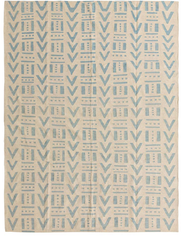 Detail image of 7' x 9' 4 Hand Woven Kilim Modern Wool Rug