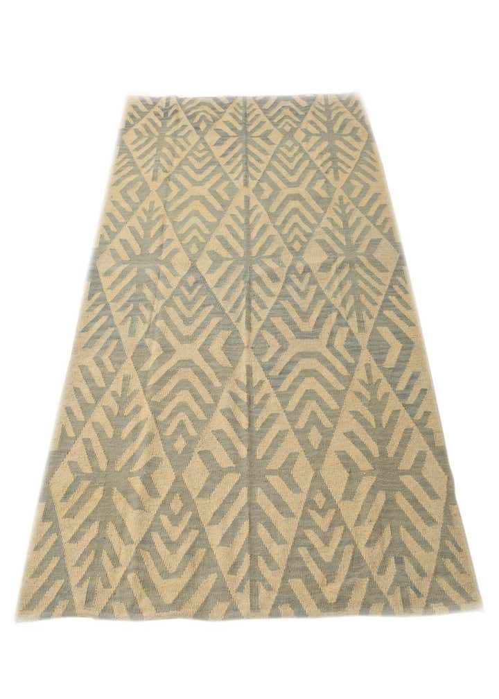 5' 1 x 6' 3 Hand Woven Kilim Modern Wool Rug