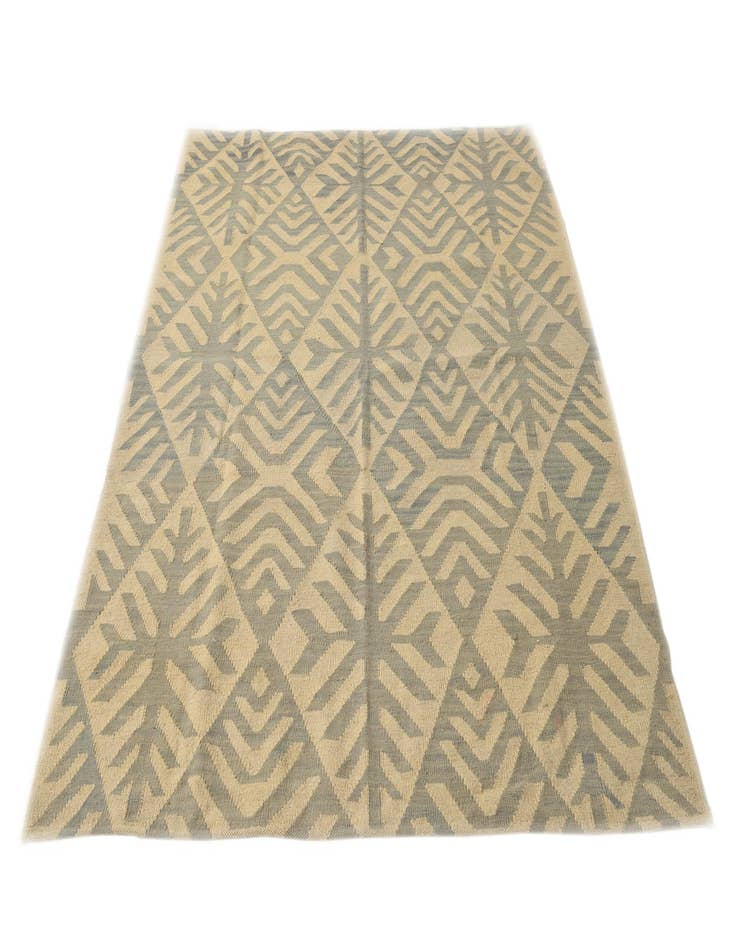 Detail image of 5' 1 x 6' 3 Hand Woven Kilim Modern Wool Rug