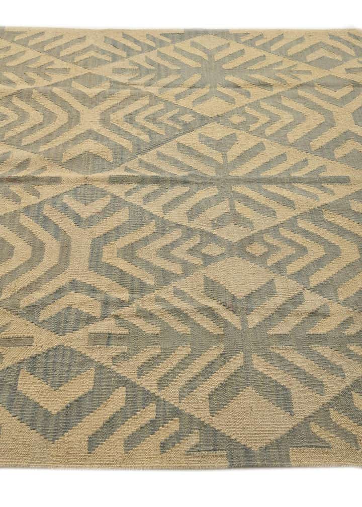 5' 1 x 6' 3 Hand Woven Kilim Modern Wool Rug