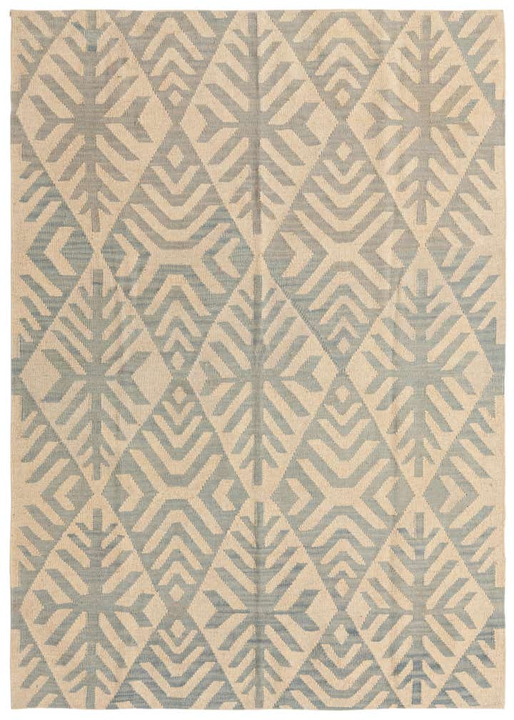 5' 1 x 6' 3 Hand Woven Kilim Modern Wool Rug