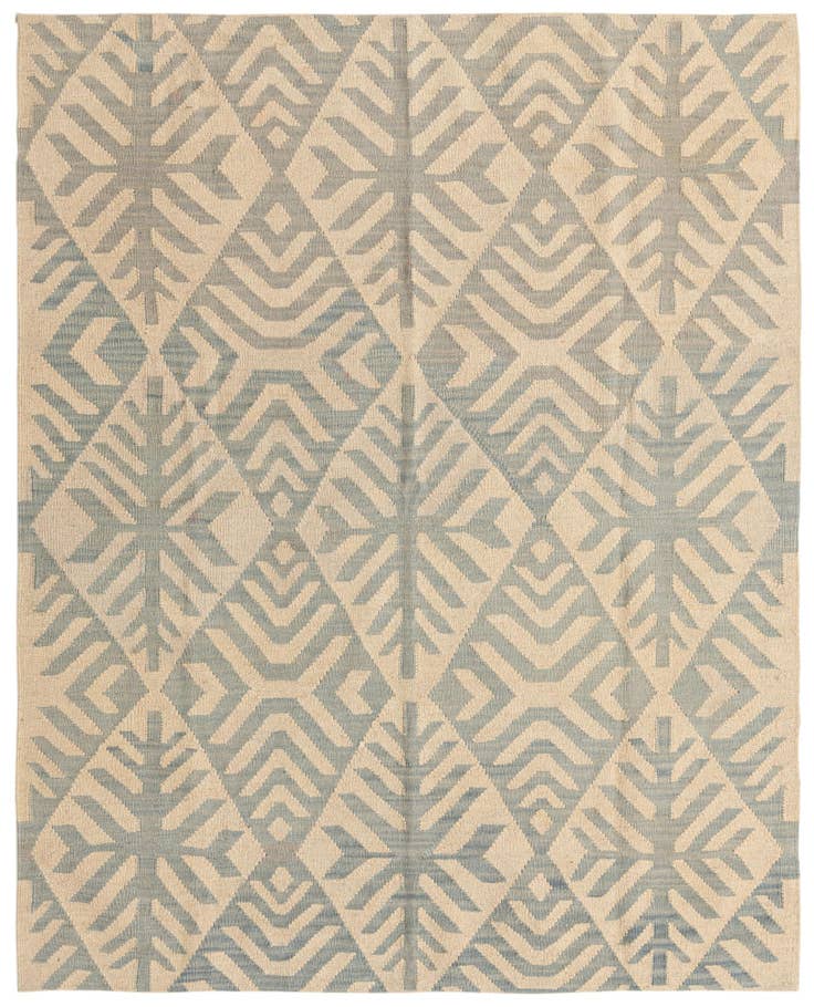 Detail image of 5' 1 x 6' 3 Hand Woven Kilim Modern Wool Rug