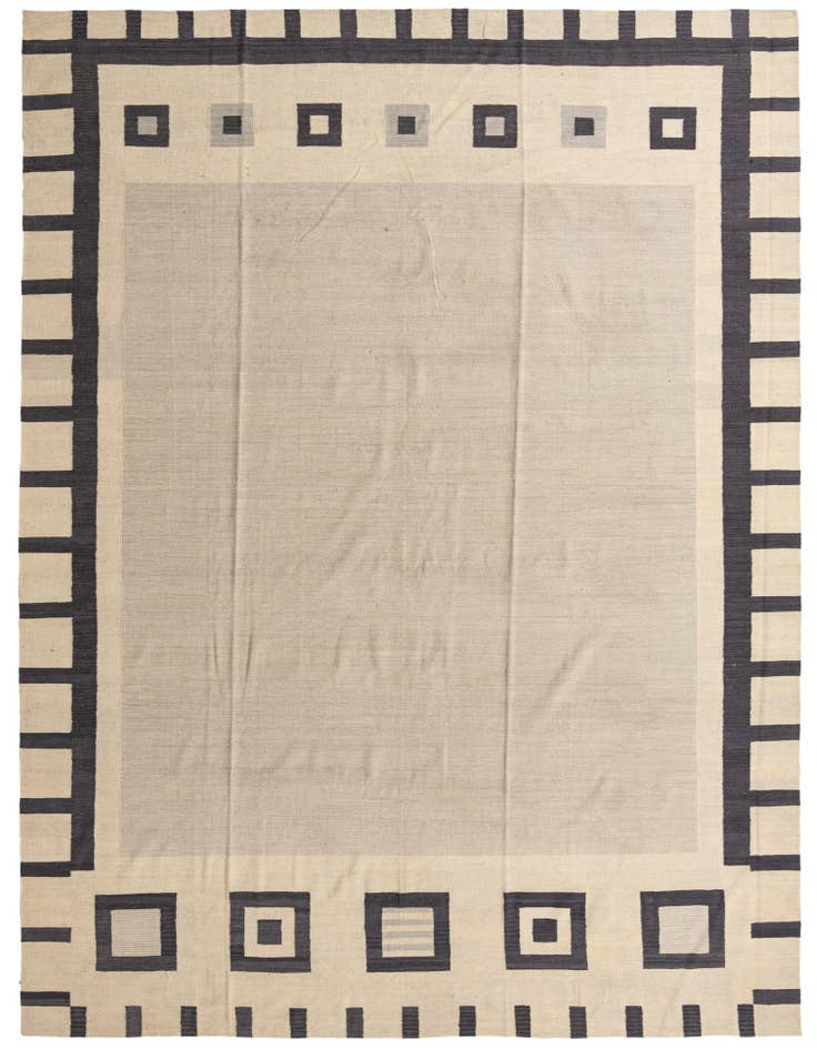 Detail image of 10' 5 x 13' 10 Hand Woven Kilim Modern Wool Rug
