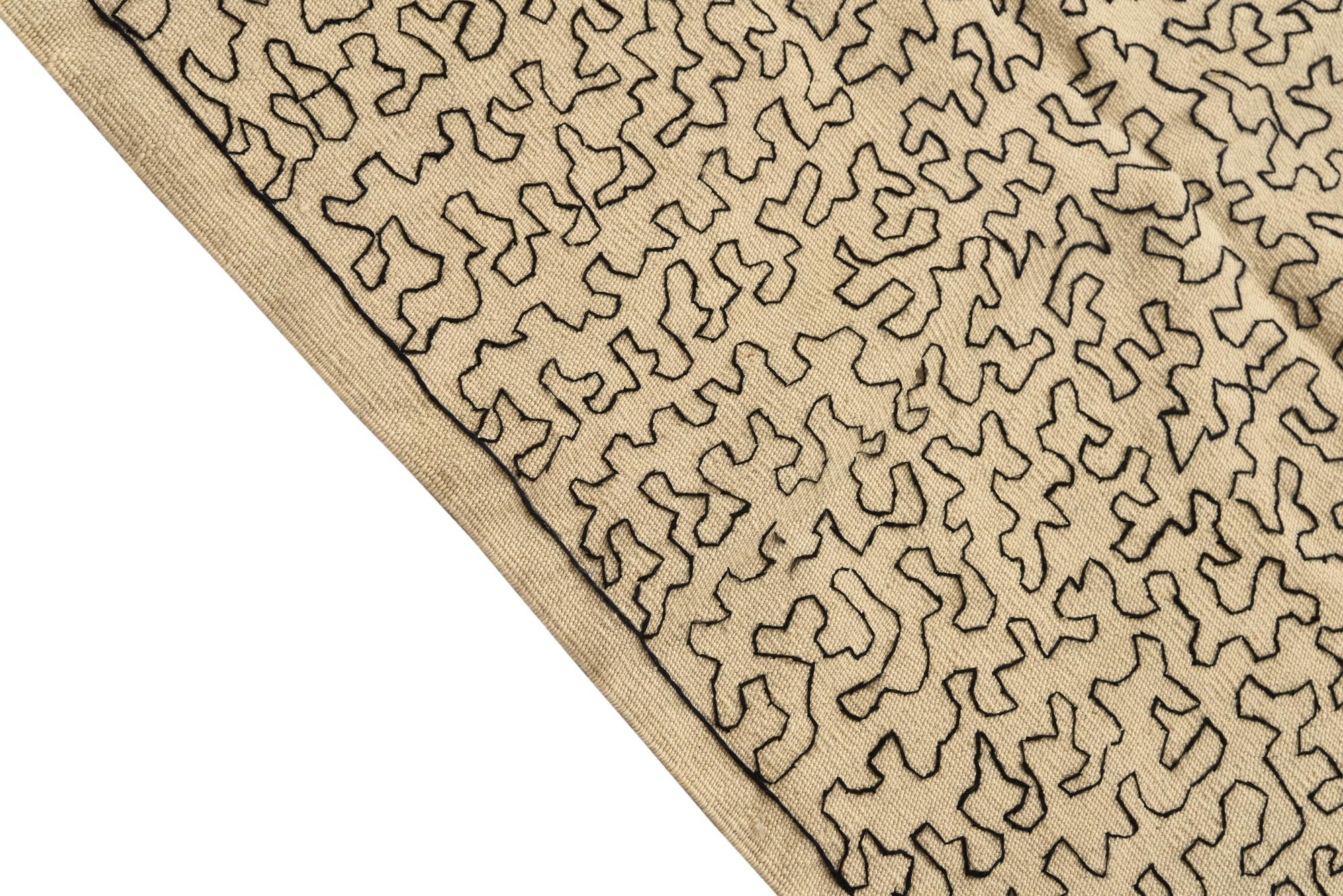 4' 10 x 6' Hand Woven Kilim Modern Wool Rug