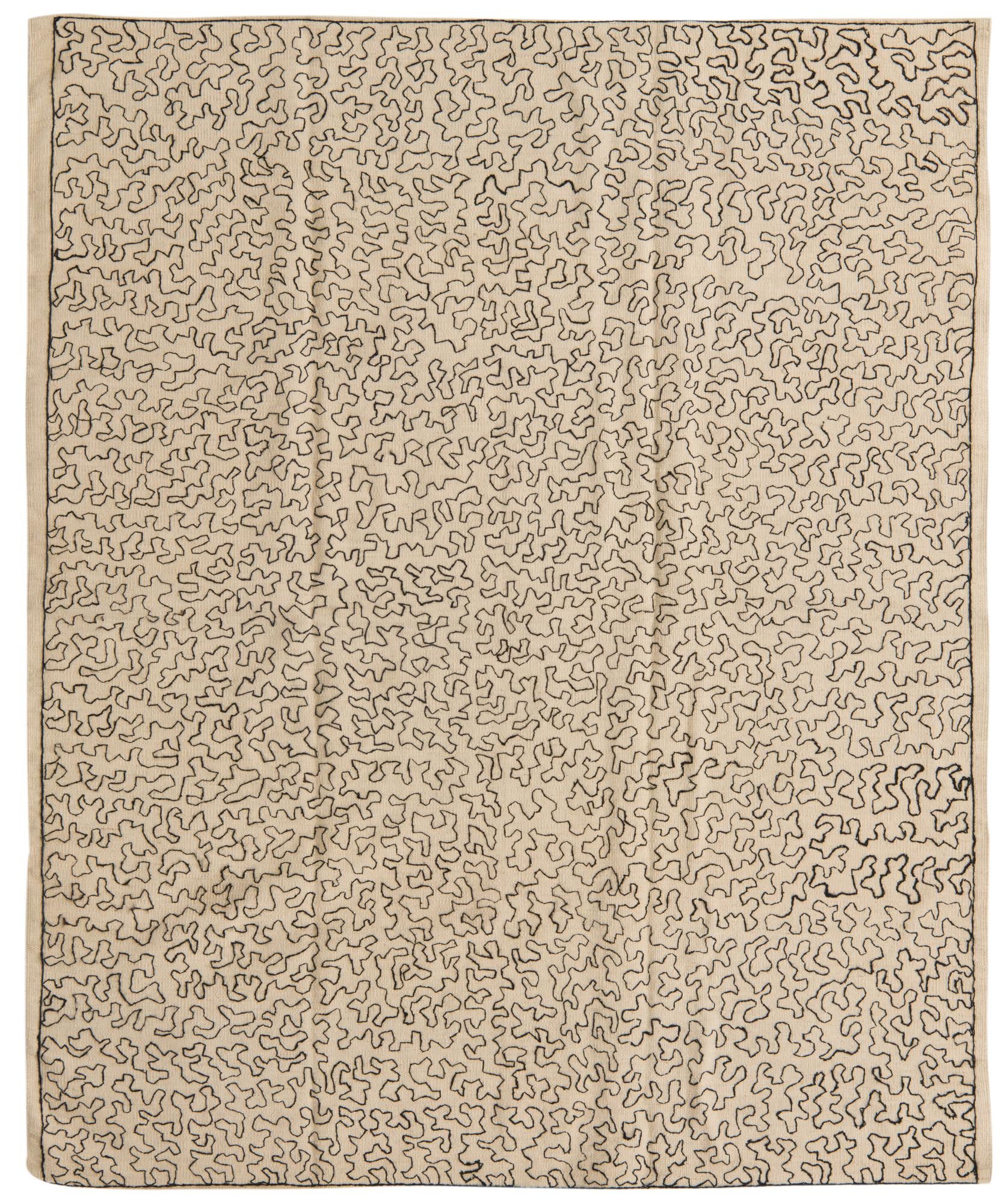 4' 10 x 6' Hand Woven Kilim Modern Wool Rug