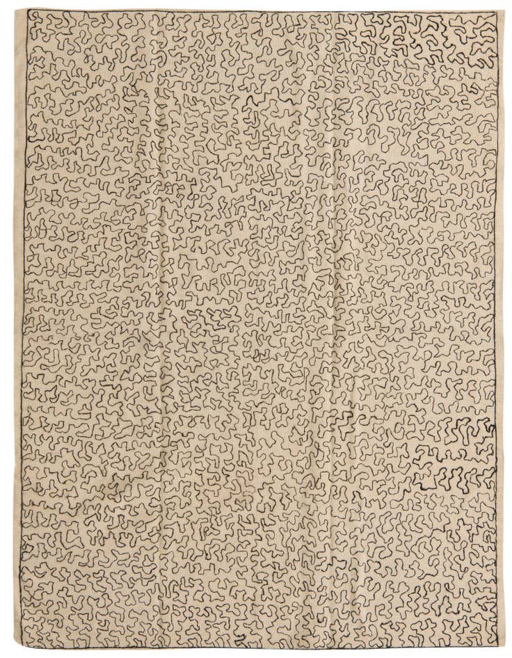 Detail image of 4' 10 x 6' Hand Woven Kilim Modern Wool Rug