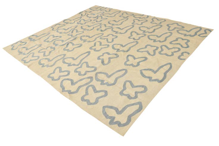 Detail image of 8' 2 x 9' 6 Hand Woven Kilim Modern Wool Rug