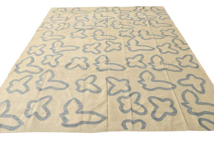 8' 2 x 9' 6 Hand Woven Kilim Modern Wool Rug