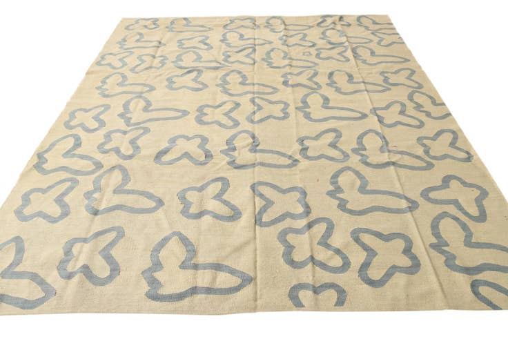 Detail image of 8' 2 x 9' 6 Hand Woven Kilim Modern Wool Rug