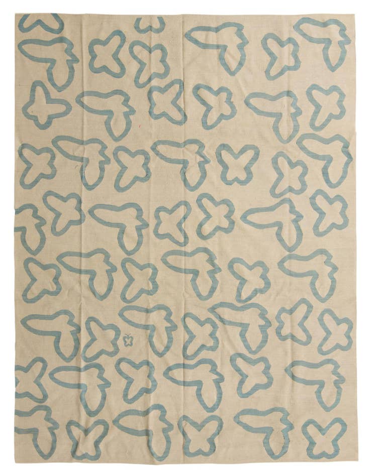 Detail image of 8' 2 x 9' 6 Hand Woven Kilim Modern Wool Rug