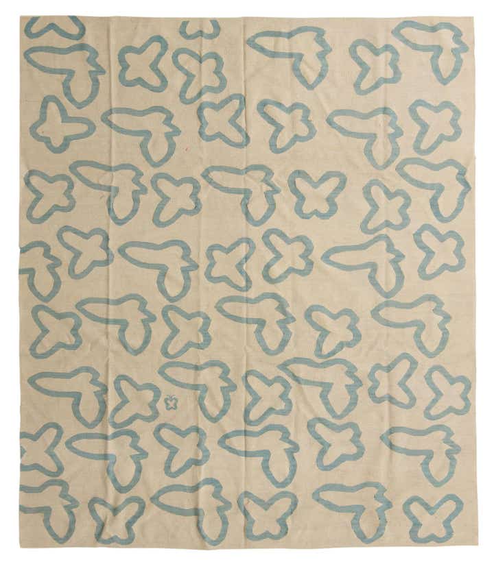 8' 2 x 9' 6 Hand Woven Kilim Modern Wool Rug