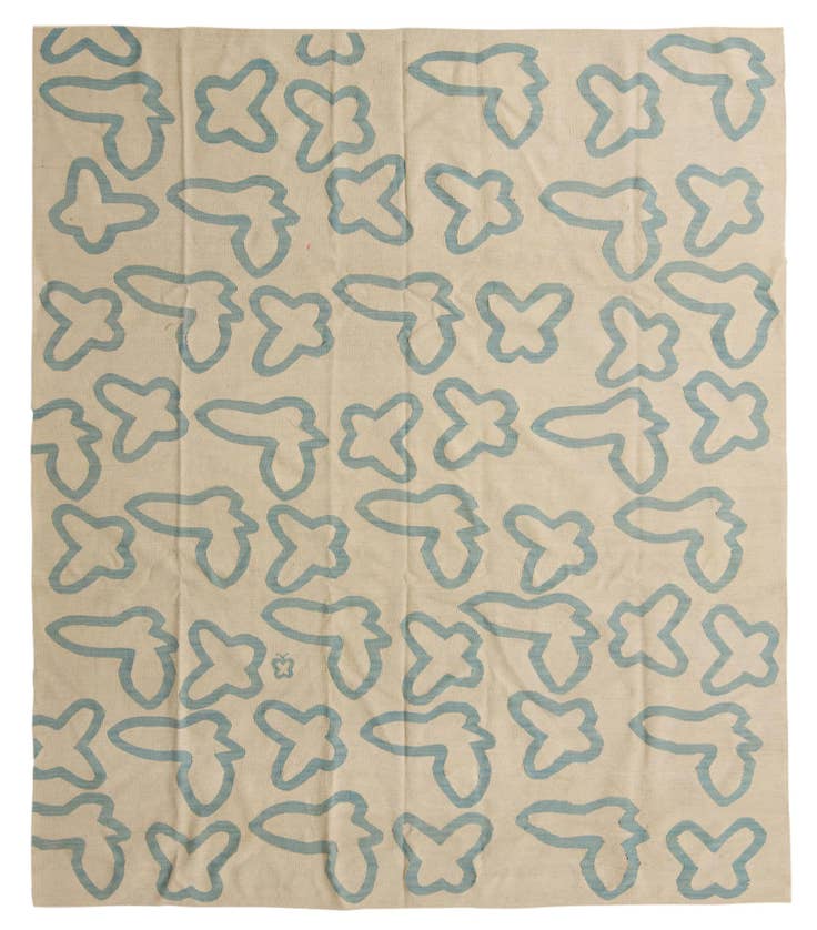 Detail image of 8' 2 x 9' 6 Hand Woven Kilim Modern Wool Rug