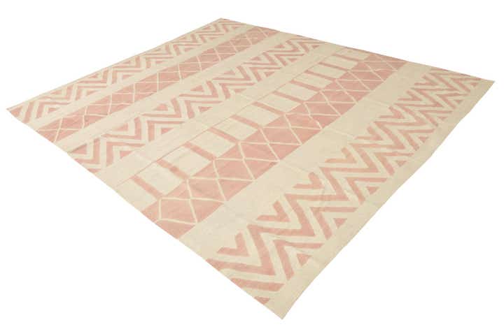8' 6 x 10' Hand Woven Kilim Modern Wool Rug