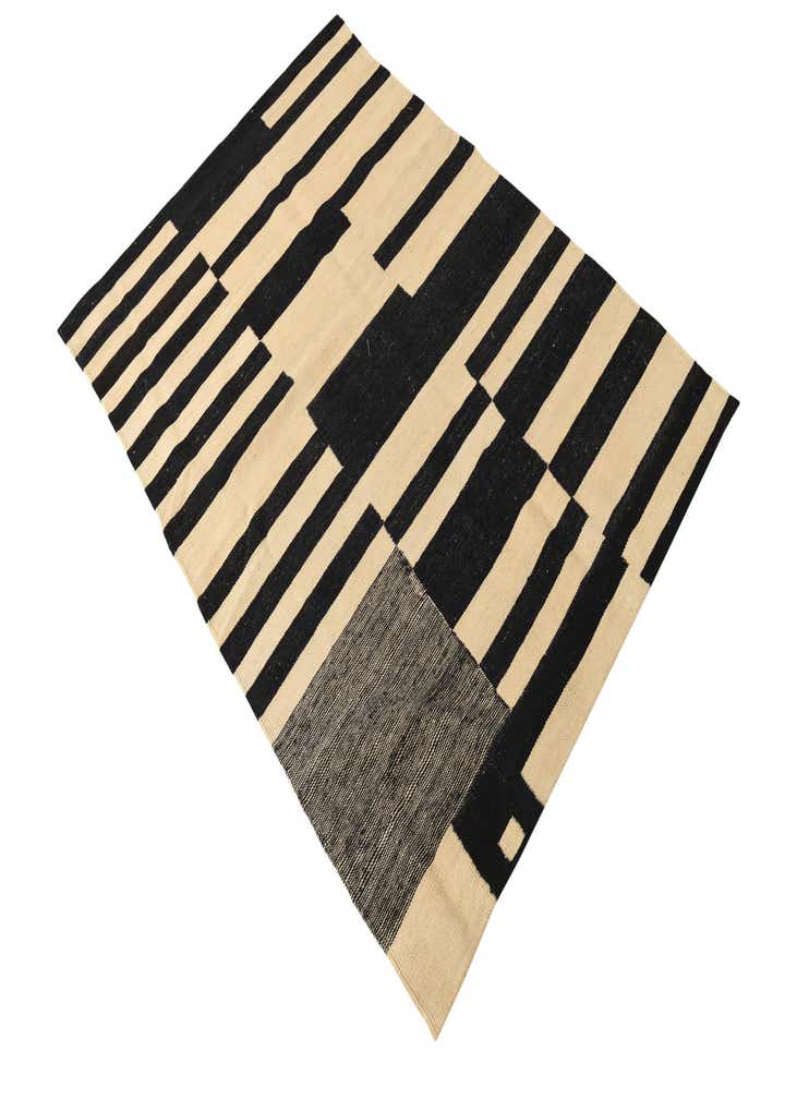 4' x 5' 10 Hand Woven Kilim Modern Wool Rug