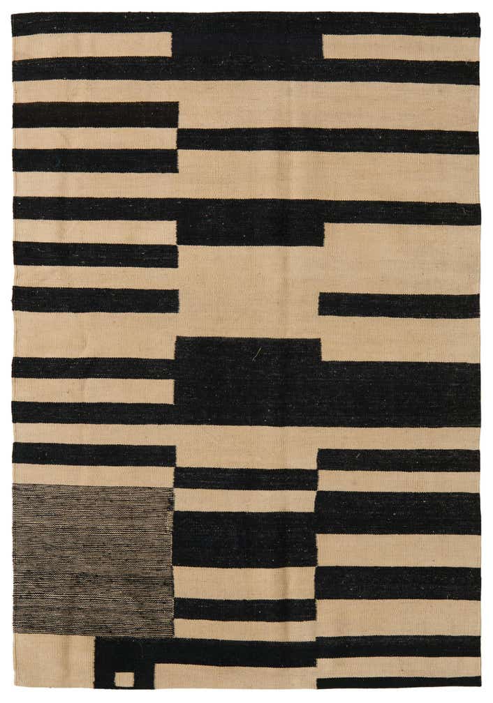 4' x 5' 10 Hand Woven Kilim Modern Wool Rug