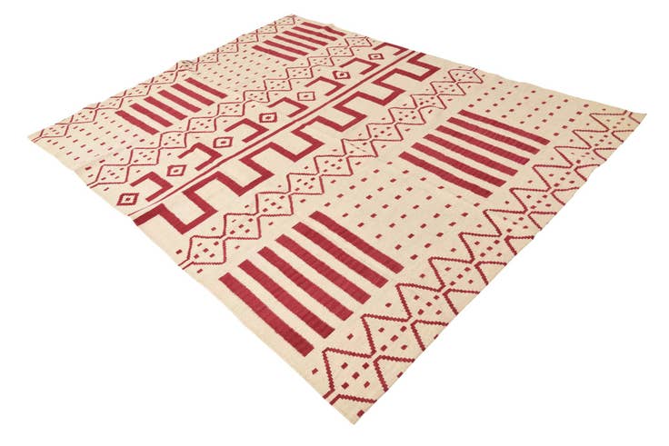 Detail image of 6' x 7' 9 Hand Woven Kilim Modern Wool Rug