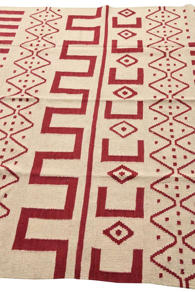 6' x 7' 9 Hand Woven Kilim Modern Wool Rug