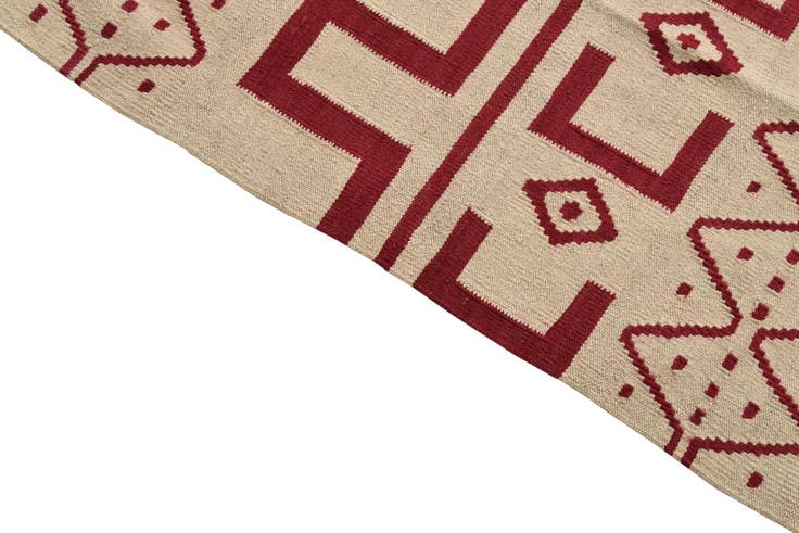 Detail image of 6' x 7' 9 Hand Woven Kilim Modern Wool Rug