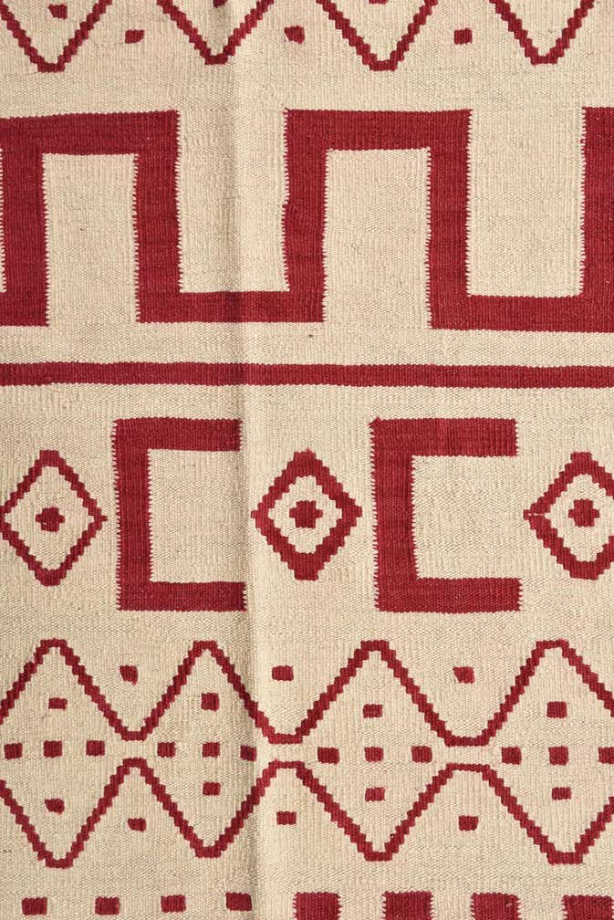 6' x 7' 9 Hand Woven Kilim Modern Wool Rug