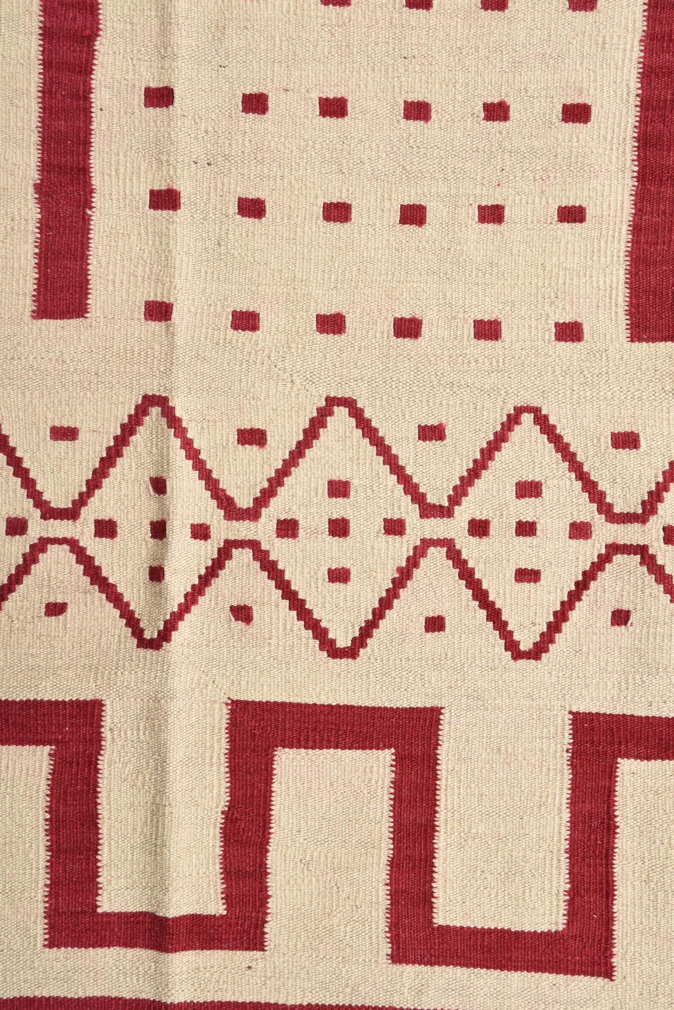 6' x 7' 9 Hand Woven Kilim Modern Wool Rug