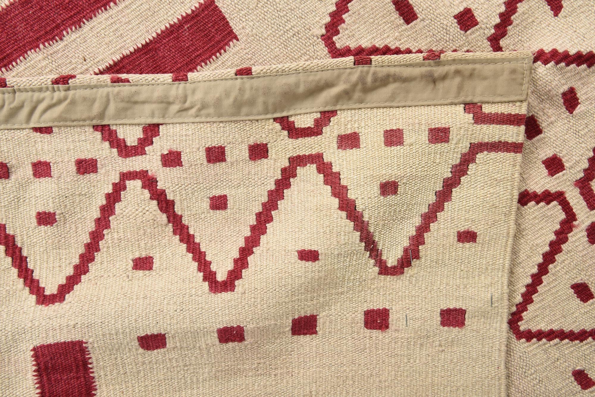 6' x 7' 9 Hand Woven Kilim Modern Wool Rug