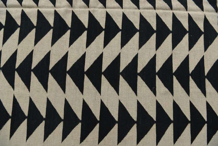 6' 9 x 9' 6 Hand Woven Kilim Modern Wool Rug