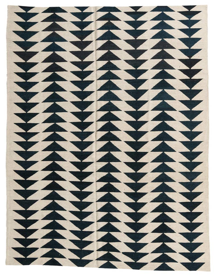 Detail image of 6' 9 x 9' 6 Hand Woven Kilim Modern Wool Rug