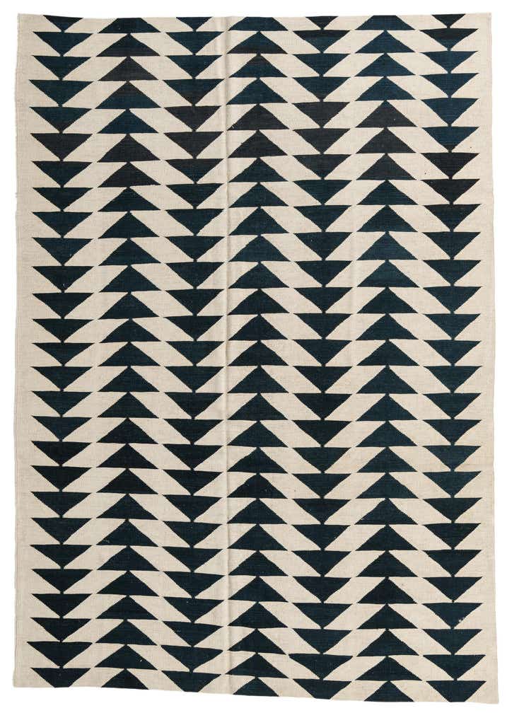 6' 9 x 9' 6 Hand Woven Kilim Modern Wool Rug