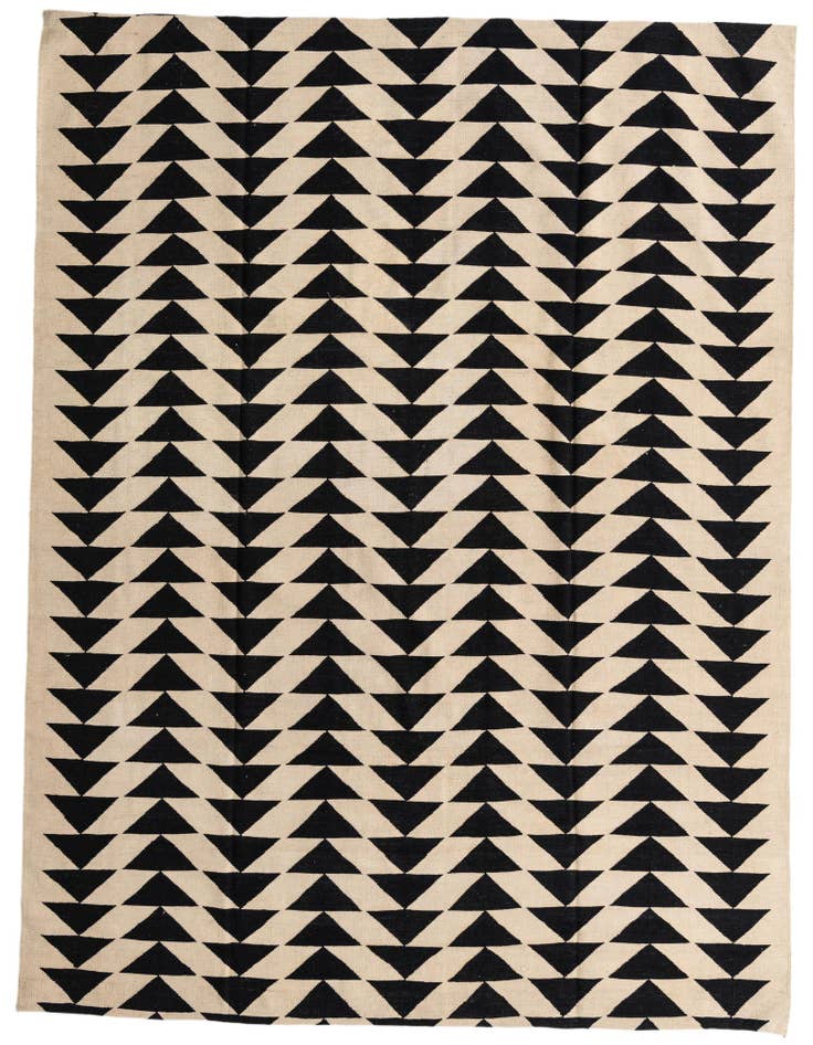 Detail image of 8' 6 x 9' 4 Hand Woven Kilim Modern Wool Rug