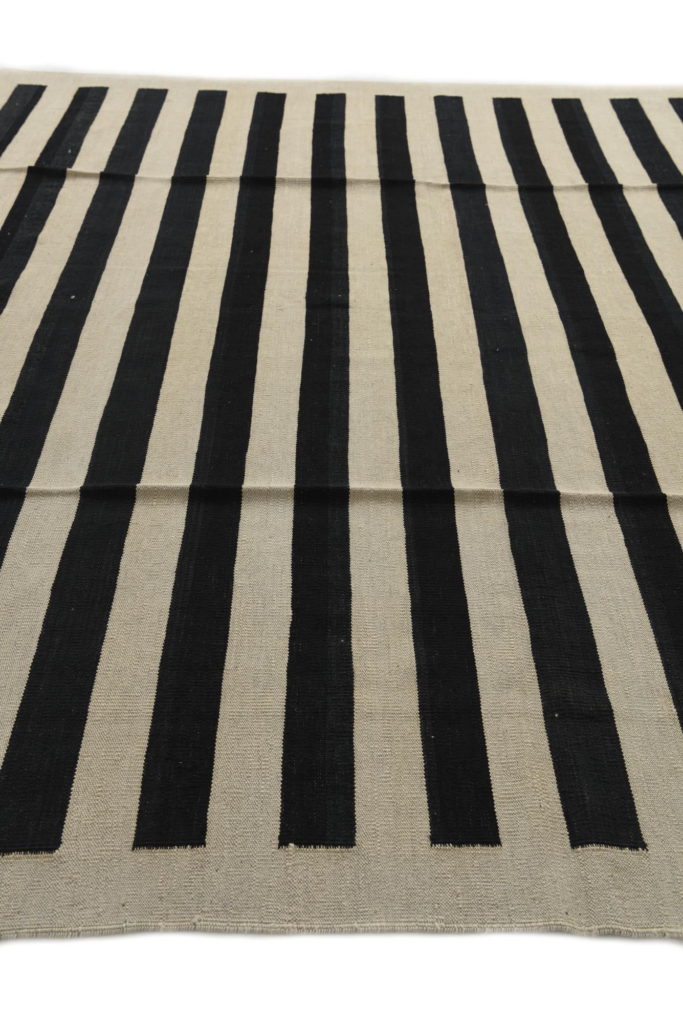 8' 4 x 11' Hand Woven Kilim Modern Wool Rug