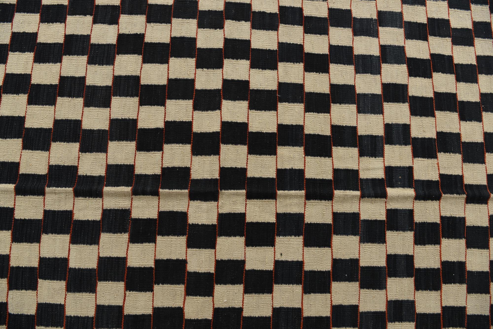 7' 10 x 9' 8 Hand Woven Kilim Modern Wool Rug