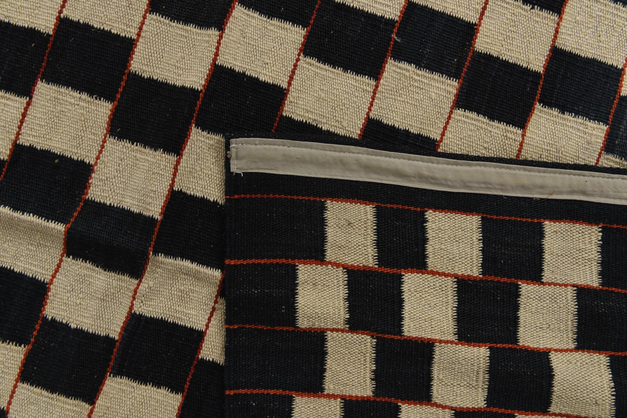 7' 10 x 9' 8 Hand Woven Kilim Modern Wool Rug