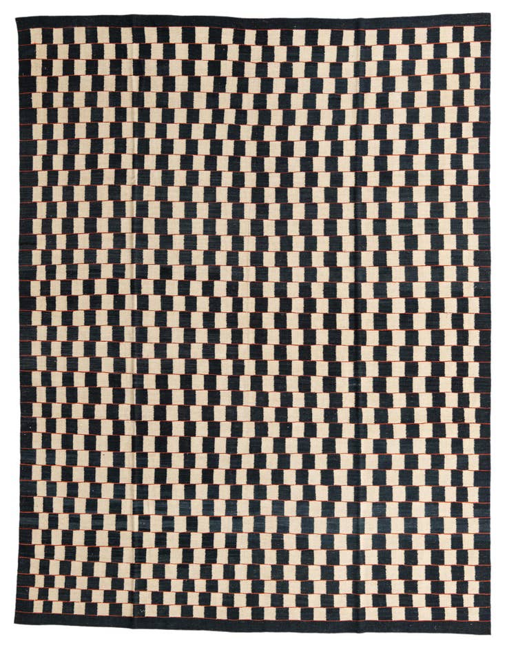 Detail image of 7' 10 x 9' 8 Hand Woven Kilim Modern Wool Rug