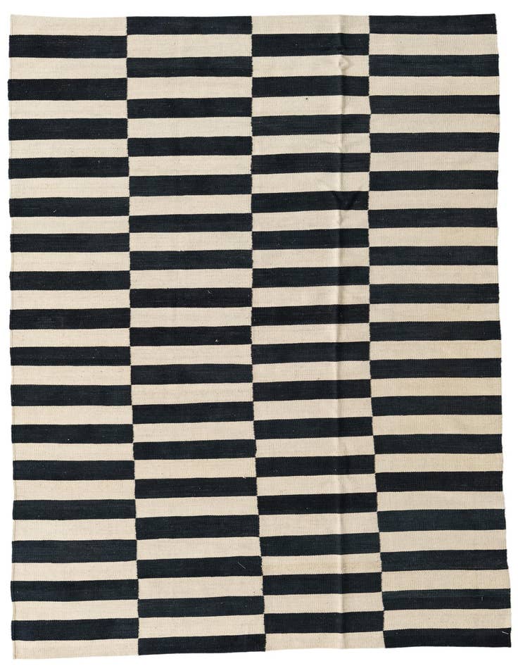 Detail image of 5' 6 x 7' 9 Hand Woven Kilim Modern Wool Rug