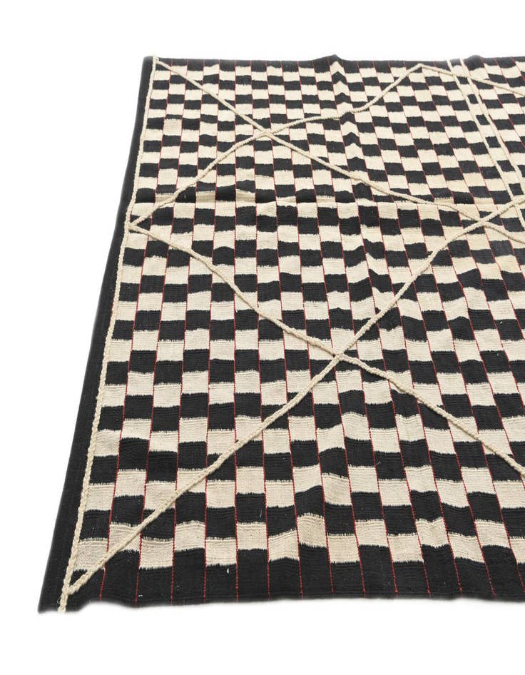 Detail image of 6' 6 x 9' 6  Hand Woven Kilim Modern Wool Rug