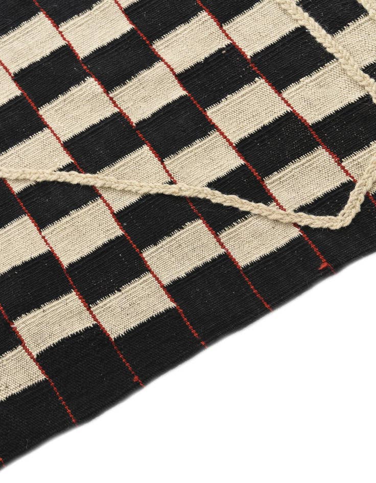 Detail image of 6' 6 x 9' 6  Hand Woven Kilim Modern Wool Rug