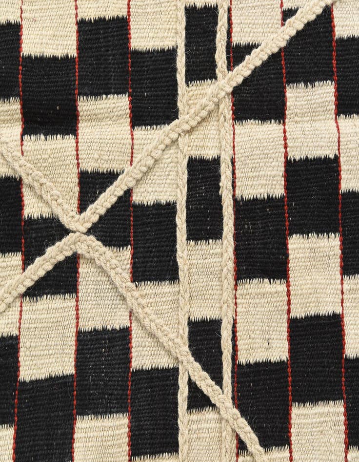 Detail image of 6' 6 x 9' 6  Hand Woven Kilim Modern Wool Rug